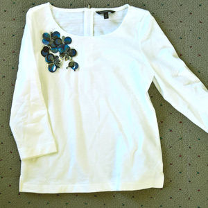 Banana Republic Floral Embellished Blouse